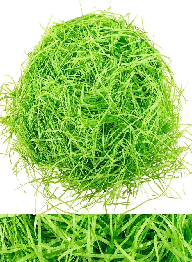 Whaline Basket Grass Craft Shredded Tissue Raffia Gift Filler Paper Shreds for DIY Gift Packaging Easter Basket Filling Egg Stuffer Party Supplies Accessories Decoration, 120g, 4 Oz (Green) - Image 1